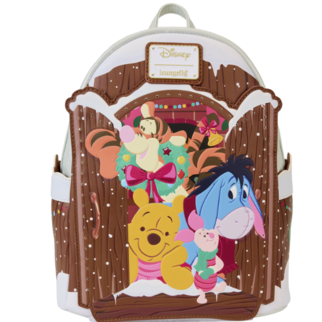 Mini Mochila Winnie the Pooh y amigos escena navideña