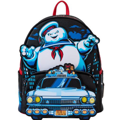 Stay Puft Mini Backpack chasing Ecto-1