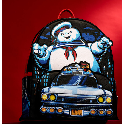 Stay Puft Mini Backpack chasing Ecto-1