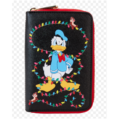 Mickey, Minnie and Donald Wallet with Christmas decorations