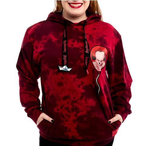 Sudadera unisex con capucha cara de Pennywise en globo XL