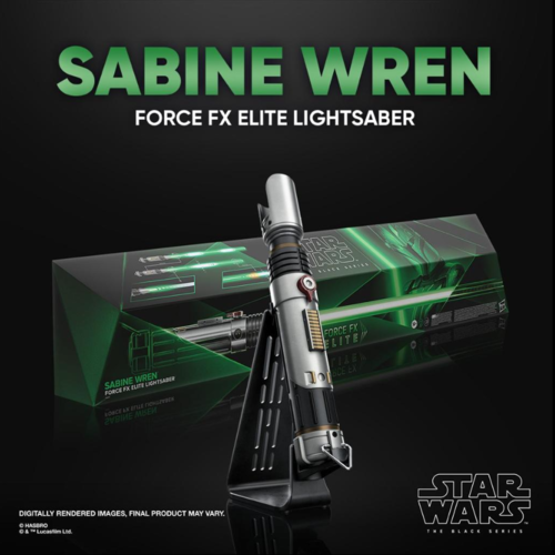 Réplica sable luz Force FX The Black Series - Sabine Wren Escala 1:1