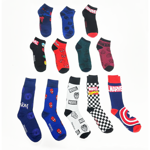 Gift box 12 pairs of Marvel socks size 40/46