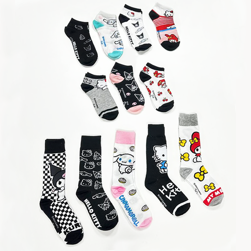 Caja regalo 12 pares calcetines Hello Kitty talla 35/41