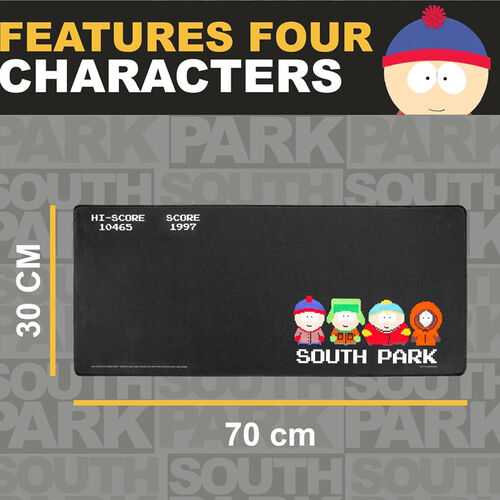 Alfombrilla de escritorio jumbo Personajes South Park 70 x 30 cm. neopreno