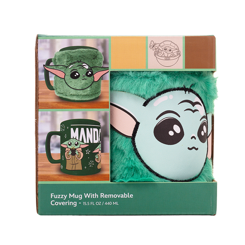 Taza con funda de peluche Grogu 440 ml