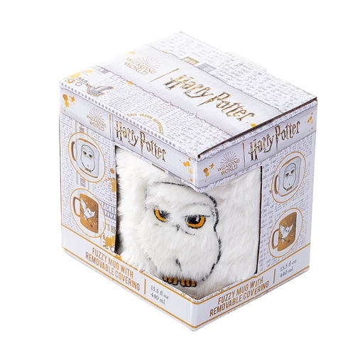 Taza con funda de peluche Hedwig 440 ml