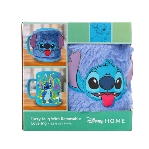 Taza con funda de peluche Cara Stitch 440 ml