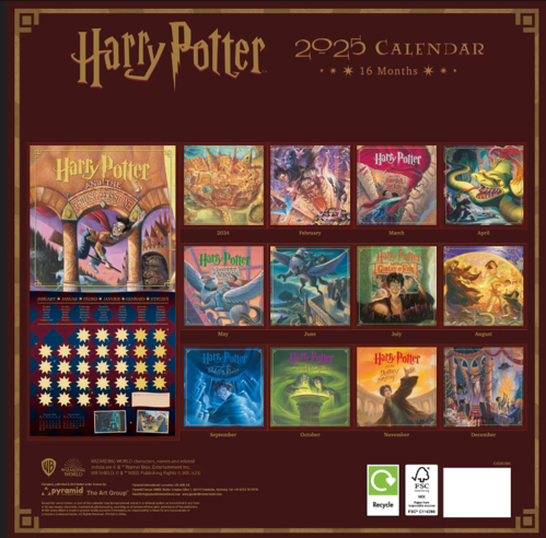 Calendario Pared Harry Potter 30X30