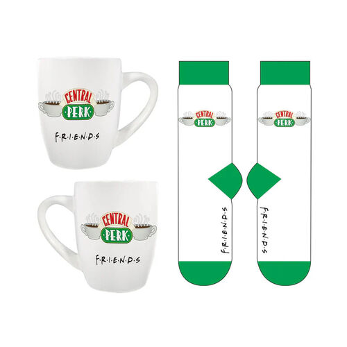 Set regalo con taza y calcetines Central Perk Friends 315 ml y TU 36-41