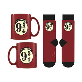 Set regalo con taza y calcetines Harry Potter plataforma (9 3/4) 315 ml y TU 36-41