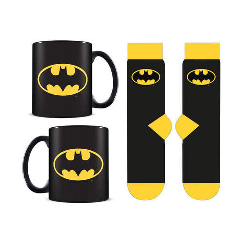 Set regalo con taza y calcetines Logo Batman 315 ml y TU 36-41