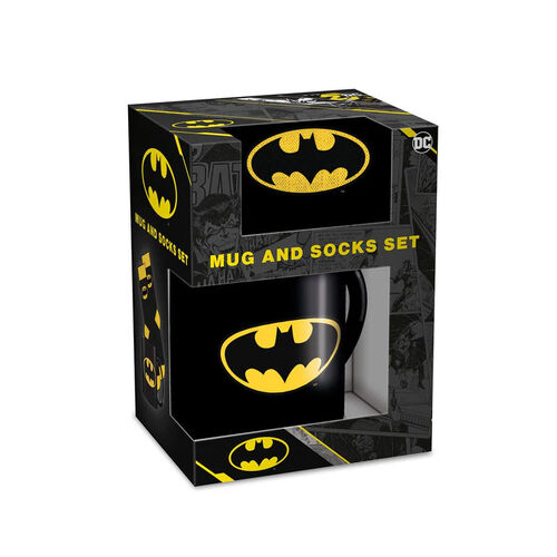 Set regalo con taza y calcetines Logo Batman 315 ml y TU 36-41