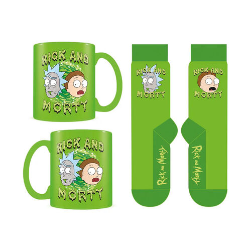 Set regalo con taza y calcetines Rick & Morty 315 ml y TU 36-41