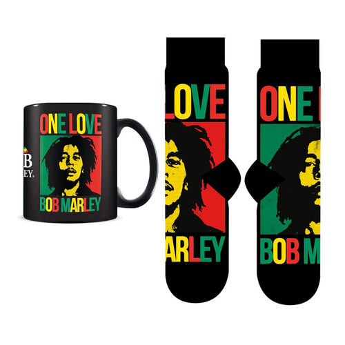 Gift set with Bob Marley socks and mug 315 ml and TU 36-41