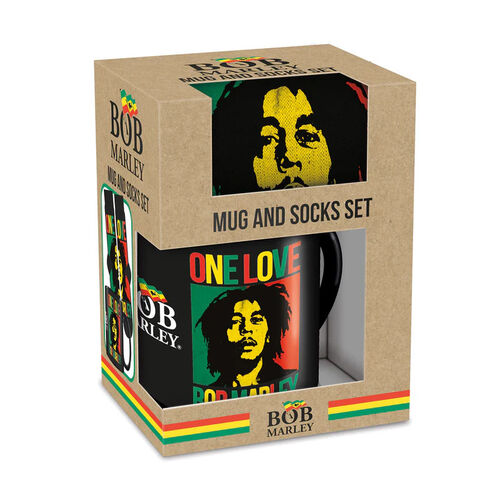 Gift set with Bob Marley socks and mug 315 ml and TU 36-41