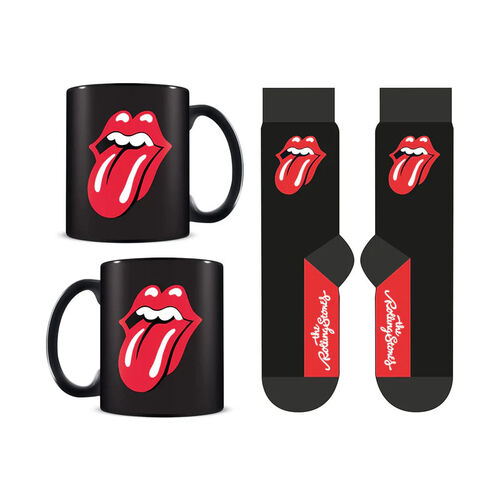 Gift set with Rolling Stones mug and socks Tongue 315 ml and TU 36-41