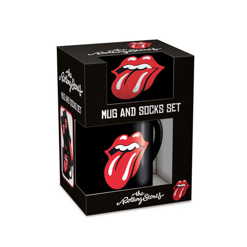 Gift set with Rolling Stones mug and socks Tongue 315 ml and TU 36-41