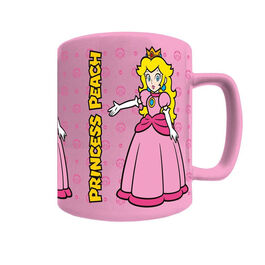 Taza con funda de peluche Princesa Peach 440 ml