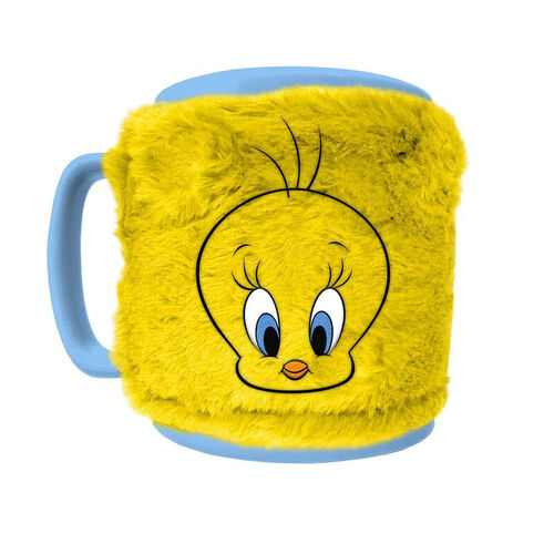 Taza con funda de peluche Piolín 440 ml