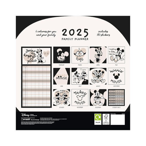 Family Planning Calendar 2024 Mickey and friends