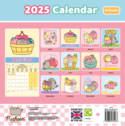 Calendario Pared Pusheen 30X30