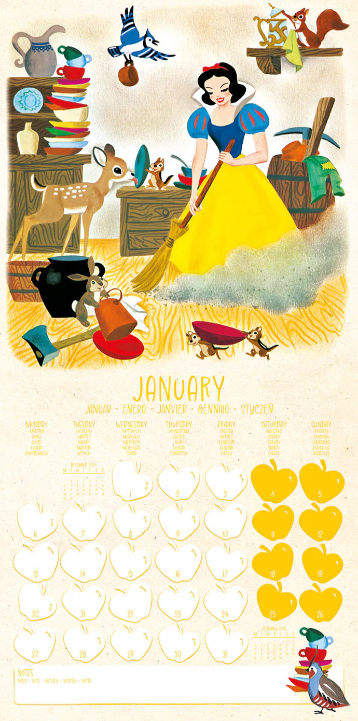 Calendario Pared Disney 30X30