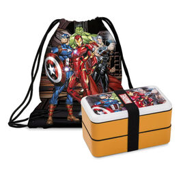 Set fiambrera +bolsa ajustable  Avengers