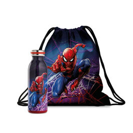 Set botella térmica +bolsa ajustable  Spider-Man