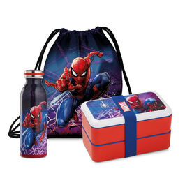 Set botella térmica + fiambrera +bolsa ajustable  Spider-Man