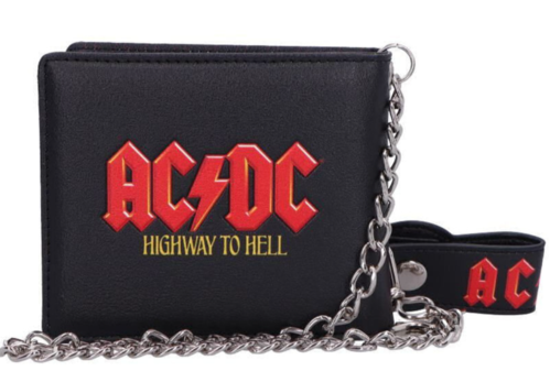 Cartera tarjetero con ilustraciones de AC/DC Highway to Hell. Cuenta con varias secciones para tarjetas y un compartimento grande para dinero. Está fabricada en PU y tiene unas dimensiones de 11 x 11 cm.