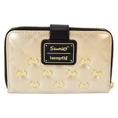 Cartera con cremallera Oro Hello Kitty 50 Aniverdario