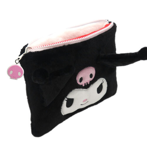 Kuromi reversible plush toiletry bag