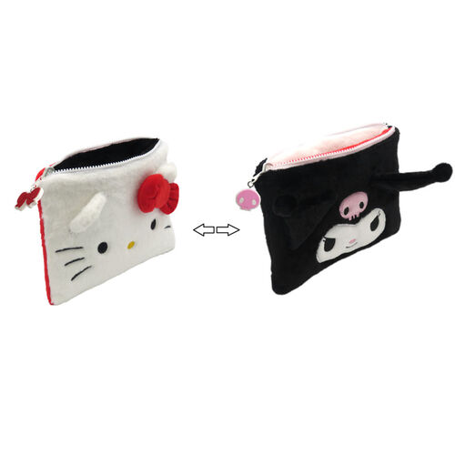 Kuromi reversible plush toiletry bag