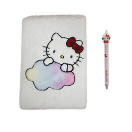 Hello Kitty Plush Notebook and Pen Set