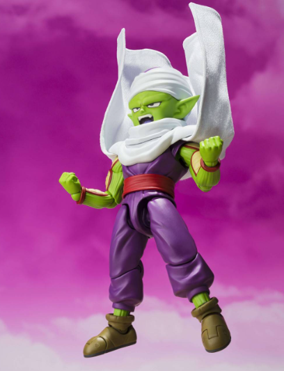 Tamashii Nations presenta, dentro de la colección S.H. Figuarts, la figura de Piccolo (Mini) -Daima-. Mide 8,5 cm y está basada en su aparición en el anime "Dragon Ball Daima". Incluye 3x pares de manos intercambiables, 1x cabeza de repuesto, 2x expresion