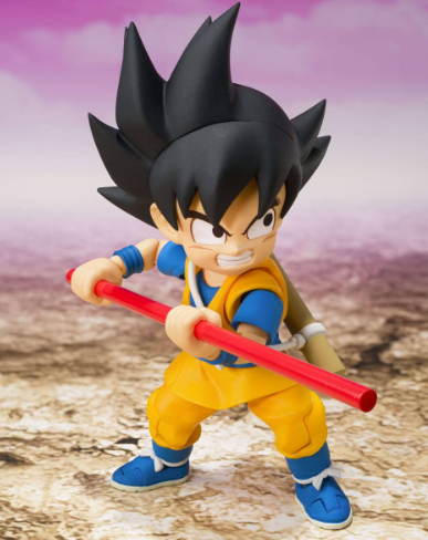 Tamashii Nations presenta, dentro de la colección S.H. Figuarts, la figura de Son Goku (Mini) -Daima-. Mide 7 cm y está basada en el personaje del anime "Dragon Ball Daima". Incluye 3x pares de manos intercambiables, 3x expresiones faciales (estándar, enf