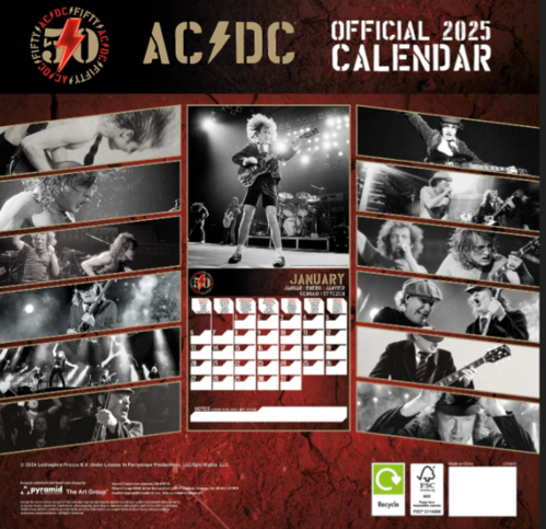 Wall calendar 2024  AC/DC 30 x 30 cm