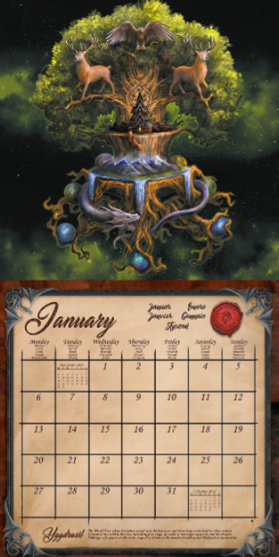 Wall calendar 2024  Anne Stokes 30 x 30 cm