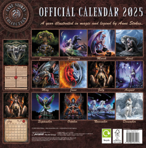 Wall calendar 2024  Anne Stokes 30 x 30 cm