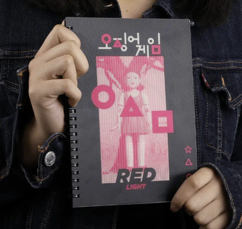 Squid Game Lenticular softcover Notebook Red light, green light