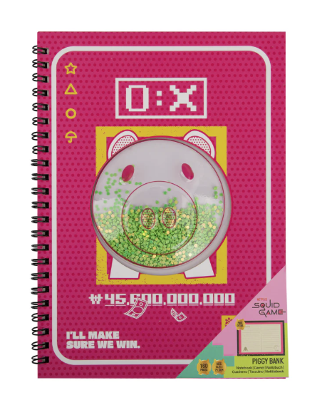 Squid Game Hard Cover Notebook Piggy Bank