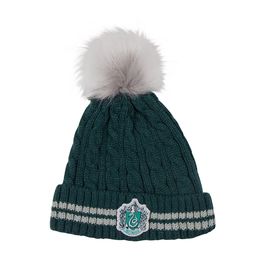 CNR - Gorro de lana con pompón Slytherin